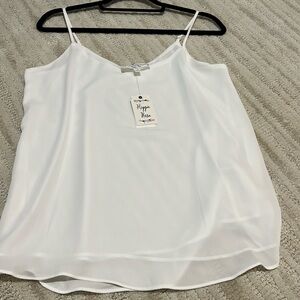 Lined white camisole